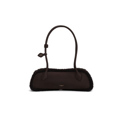 ALAÏA LE TECKEL MEDIUM BAG IN MERINO SHEARLING AA1S06033I048 (33*11*10cm)